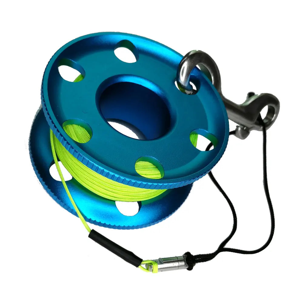 30M Line Scuba Diving Finger Reel Spool 110cm SMB Safety Sausage Diving Safety Kit for Underwater Diver Snorkeling Cave