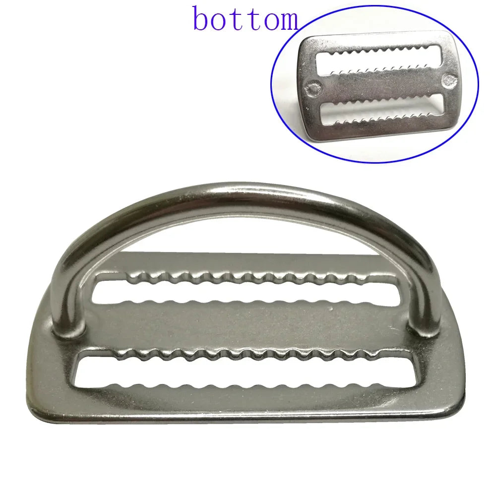 2" Stainless Steel Scuba Diving Weight Belt Slide Keeper D Ring