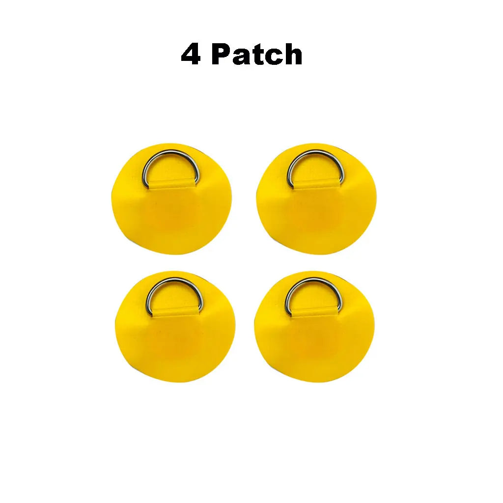 6.5CM D-Ring Patch for Inflatable Boat Kayak Dinghy SUP D-Ring PVC Patch Stand-Up Paddleboard Canoe Rafting Rope Ring Patch