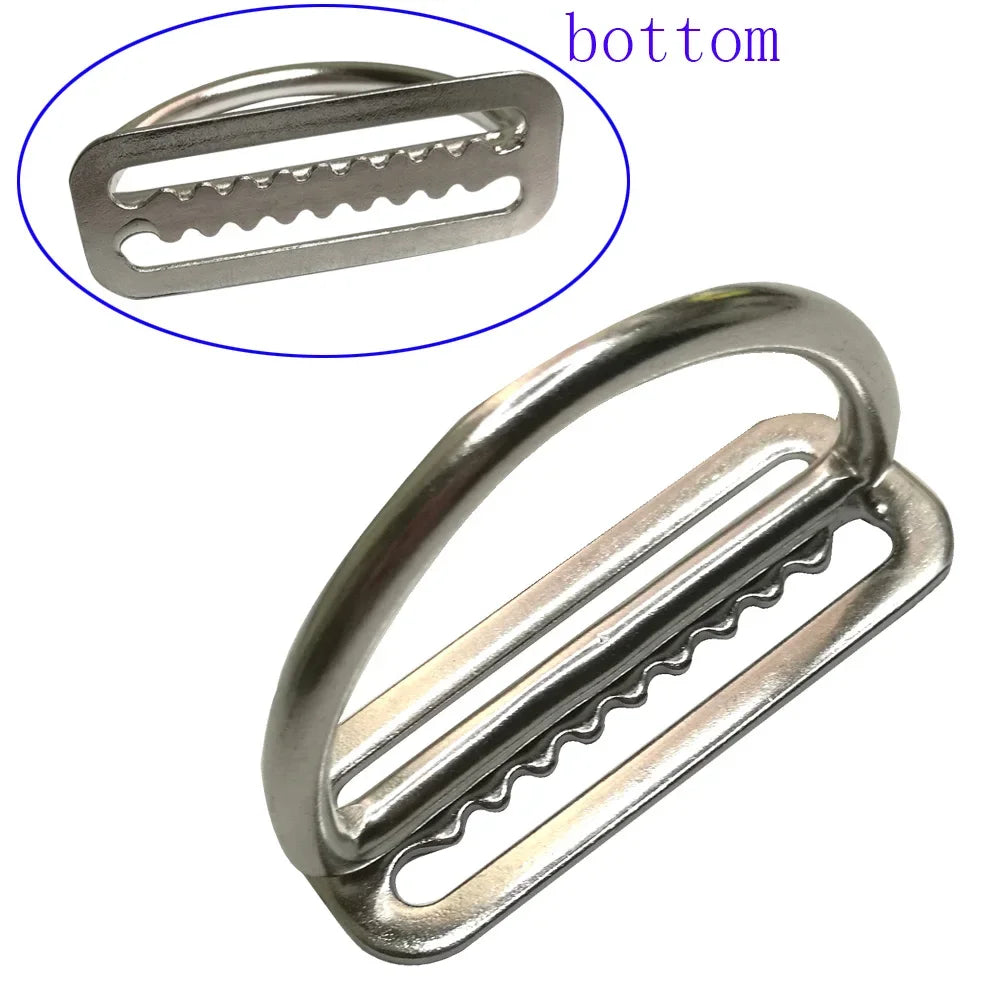 2" Stainless Steel Scuba Diving Weight Belt Slide Keeper D Ring