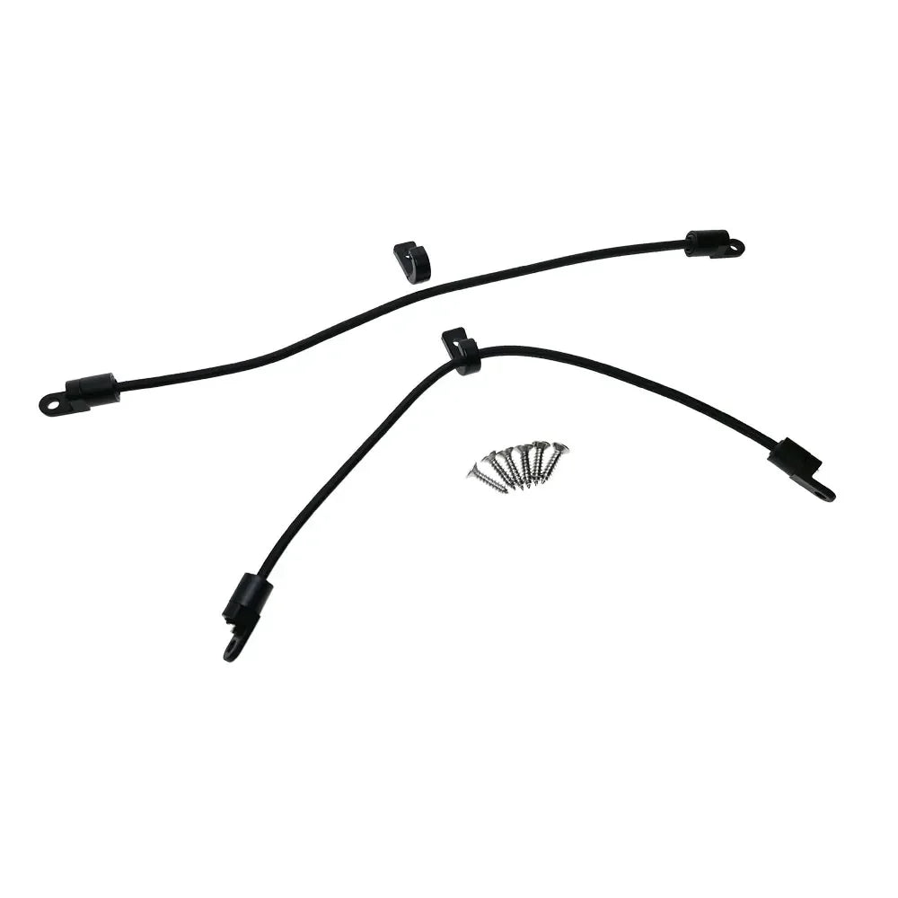 2 Pieces Paddle Keeper Kayak Bungee Paddle Holder Kit Canoe Paddle Clip with Rivets Kayak Rigging Accessory