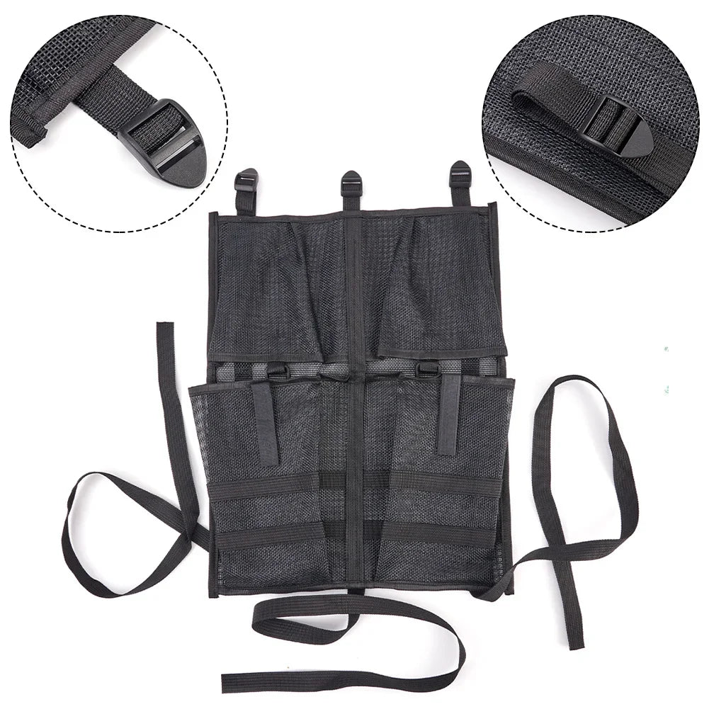 Nylon Mesh Kayak Under Seat Storage Bag Kayak Canoe Tool Organization Pouch Sheet