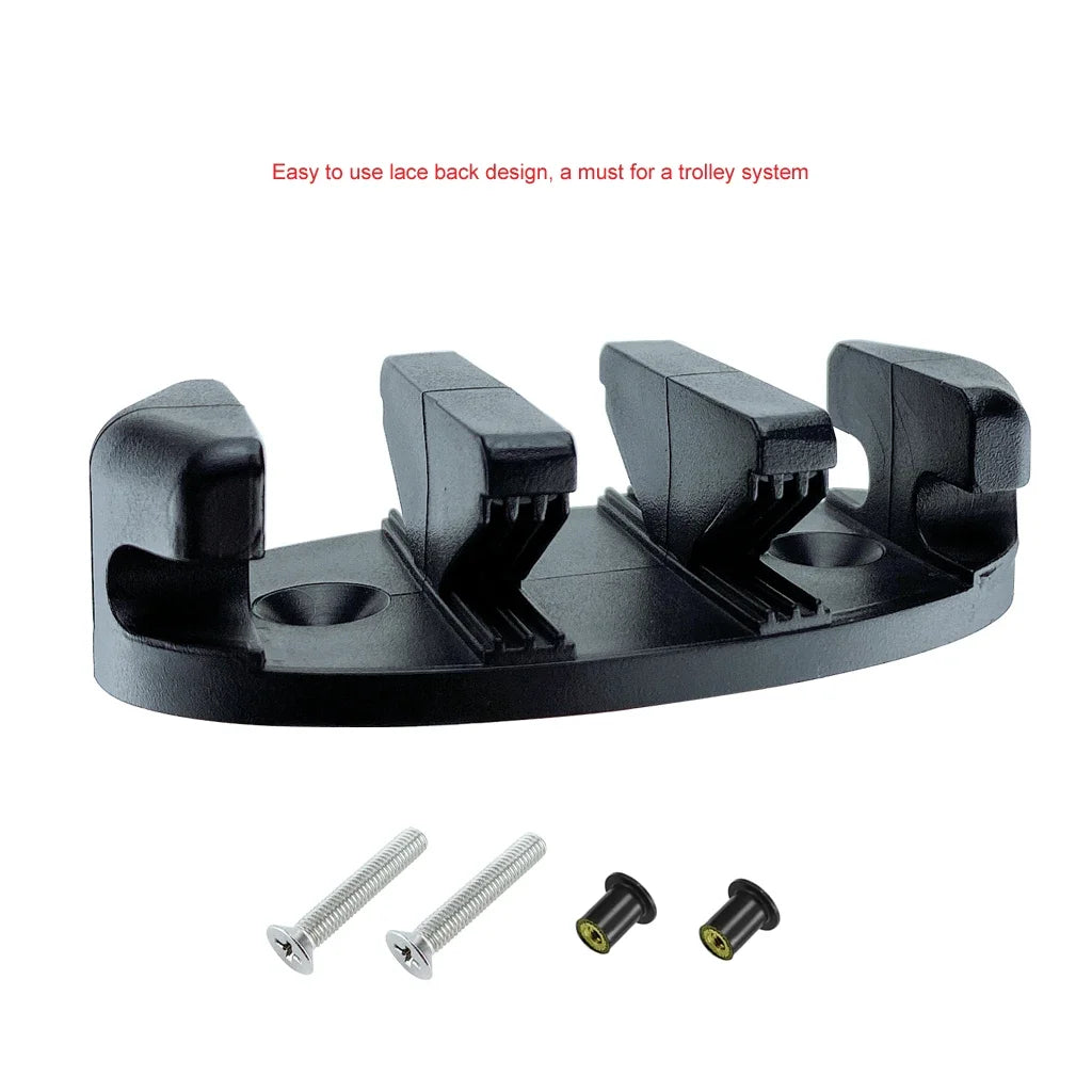 Marine Nylon Plastic Marine Zig Zag Anchor Trolley Cleat Rope Device Kayaks Canoes Boat Decks Replacement Rowing Accessories