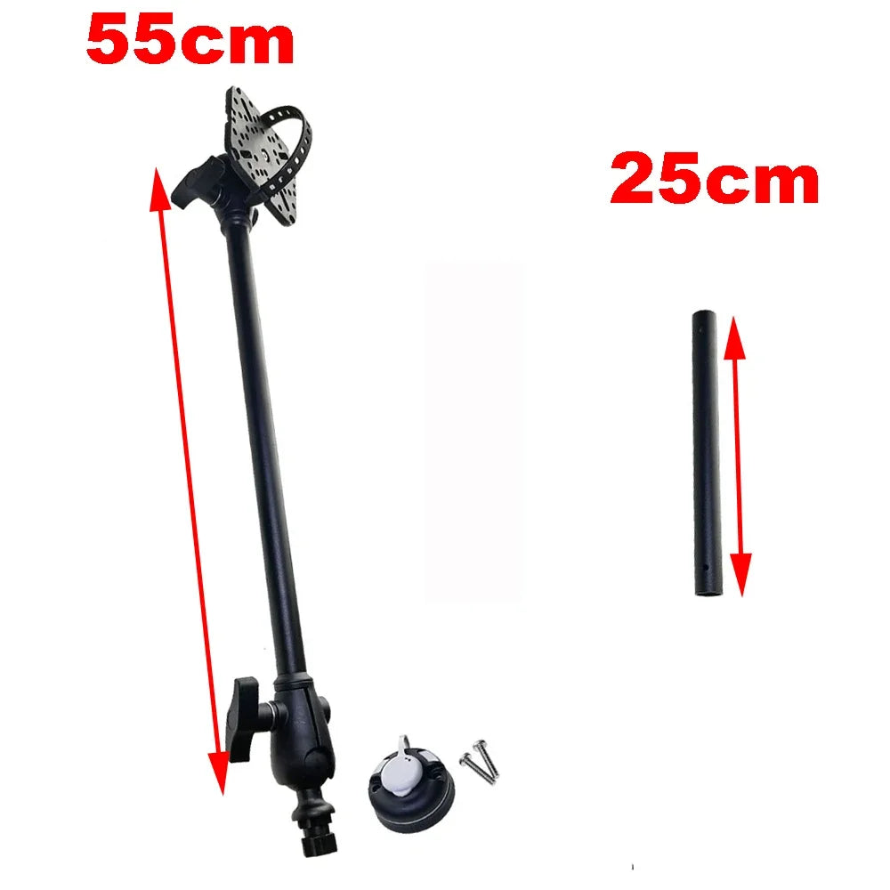 Aluminum Fishing Finder Mount GPS Transducer Bracket Arm Mounting System