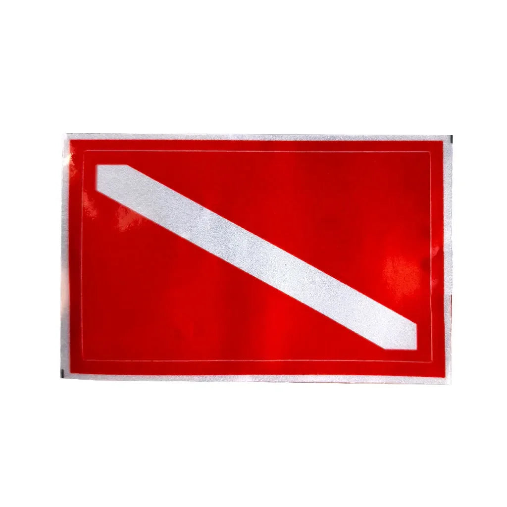 5PC Scuba Diver Flag Sticker Diver Down Flag Decal Weatherproof UV Resistant Vinyl Diving Sticker for Tanks Cars Laptops Bottles