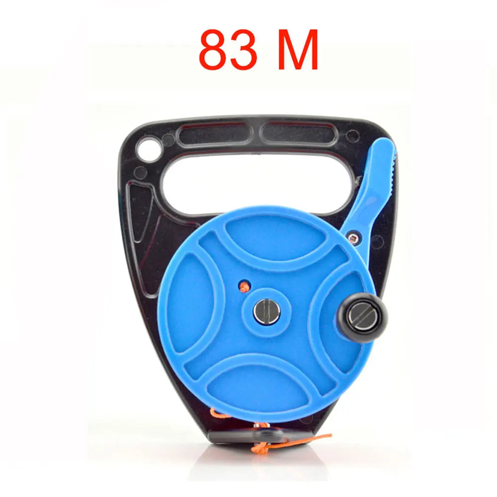 150 272FT Scuba Diving Reel Spool Finger Line Retractable Reels With handle Stopper for Snorkeling Underwater Water Sports Gear
