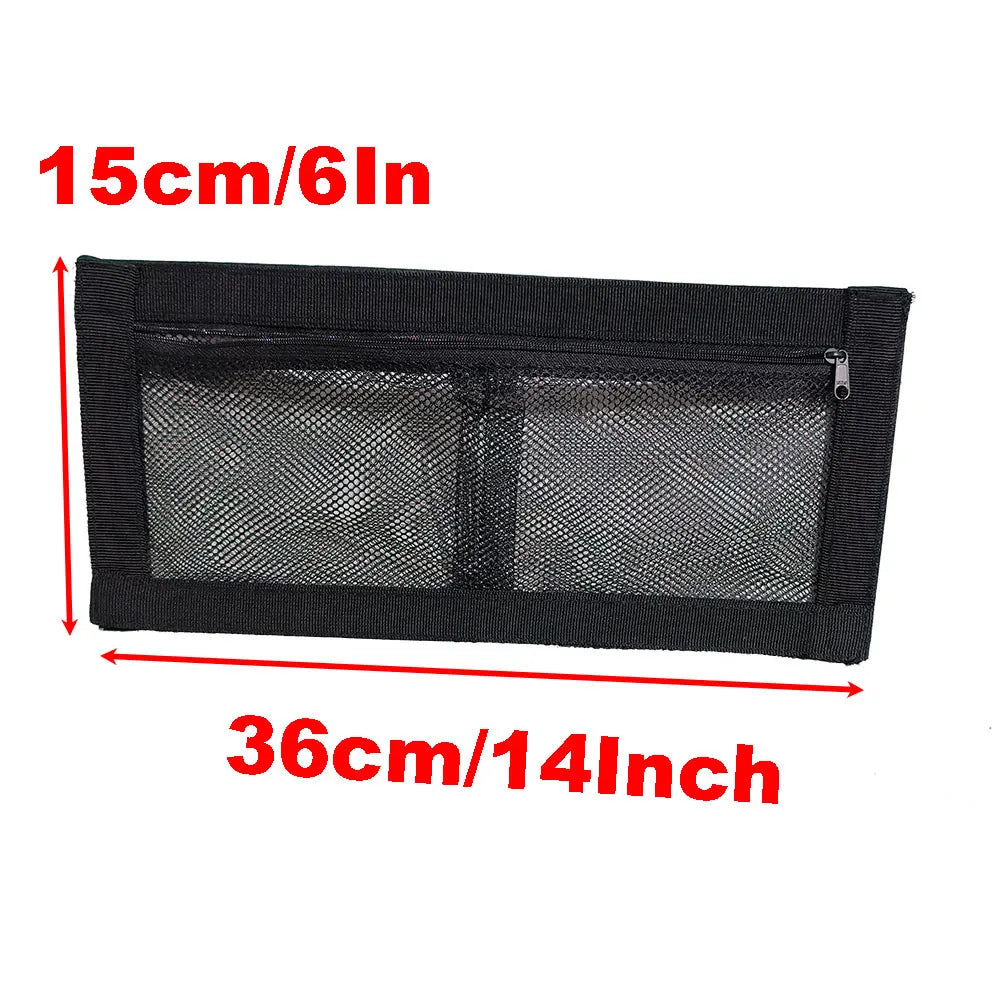 Marine Boat Adhesive Mesh Pocket Kayak Car SUV Self-adhesive Organizer Pouch Kitchen Wall Sticker Organizer Pouch Bag