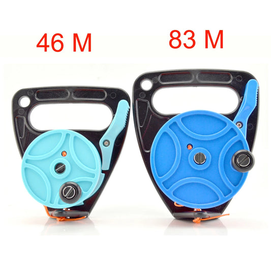 150 272FT Scuba Diving Reel Spool Finger Line Retractable Reels With handle Stopper for Snorkeling Underwater Water Sports Gear