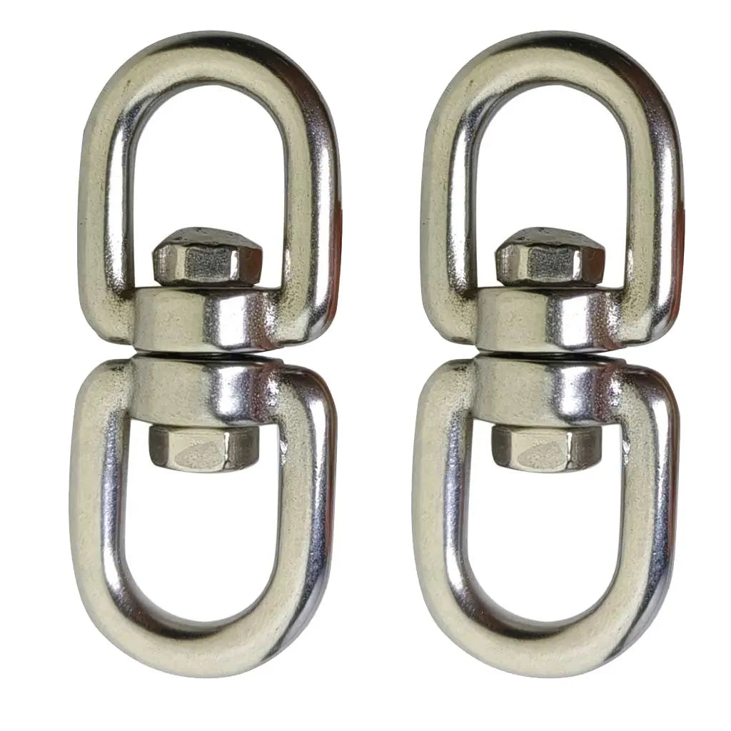 6mm 316 Stainless Steel Boat Anchor Swivel Eye-Eye Double Ended Swivel Eye Hook M6 Swivel Shackle Ring Connector