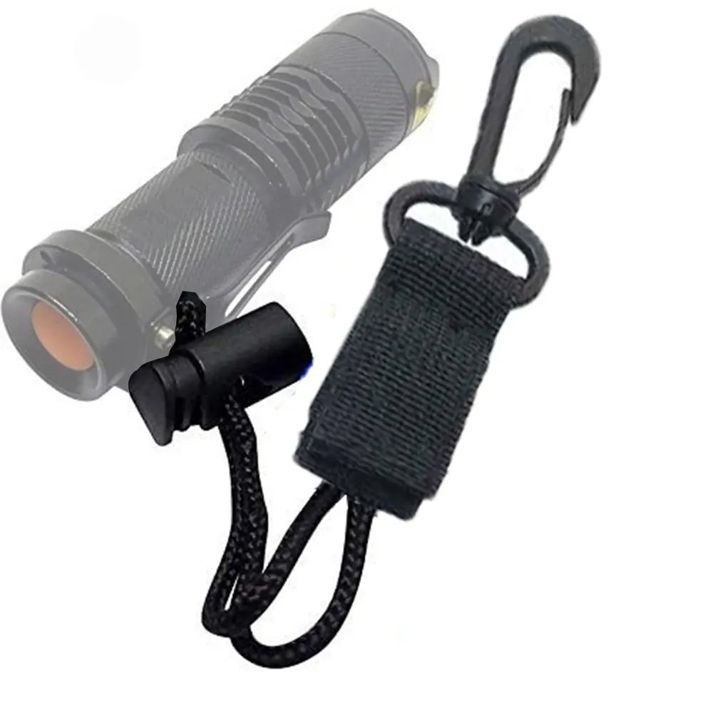 BCD Scuba Gear Clips Lanyard for Diving-Quick Release Equipment Breakaway ID Lanyard Keyring Compass Flashlight Holder Console