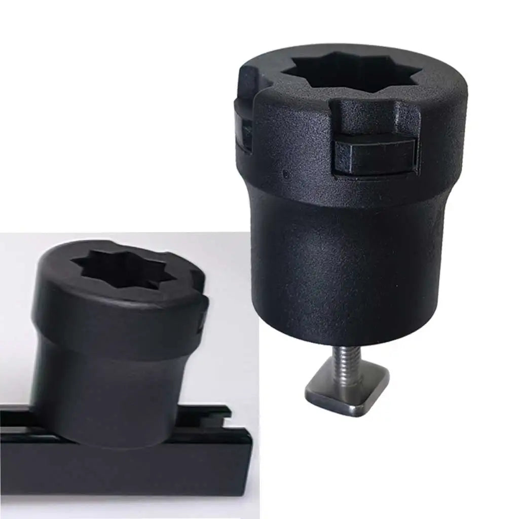 1 Piece Kayak Sliding Gear Head Track Adaptor Canoe Dinghy Marine Boat Tracking Rail Fishing Star Mount Base for GPS Fish Finder