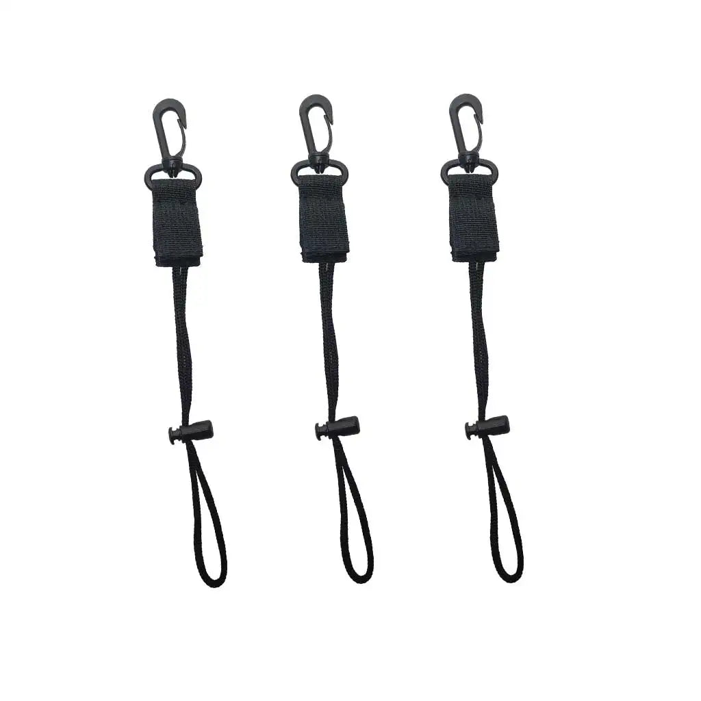 BCD Scuba Gear Clips Lanyard for Diving-Quick Release Equipment Breakaway ID Lanyard Keyring Compass Flashlight Holder Console