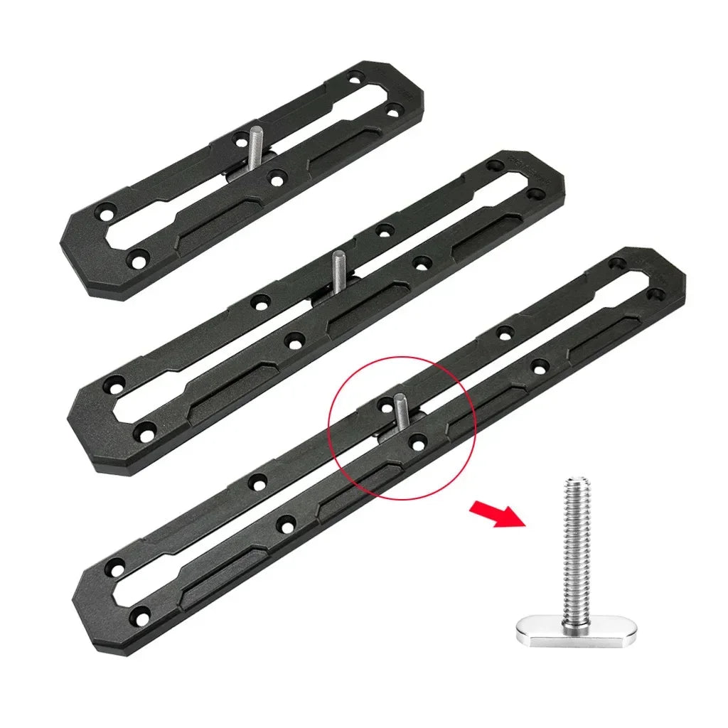Kayak Track Base Low Profile Kayak Gear Rail Mount Track with Smooth Surfaces for Canoe Kayak Power Boat Tractor