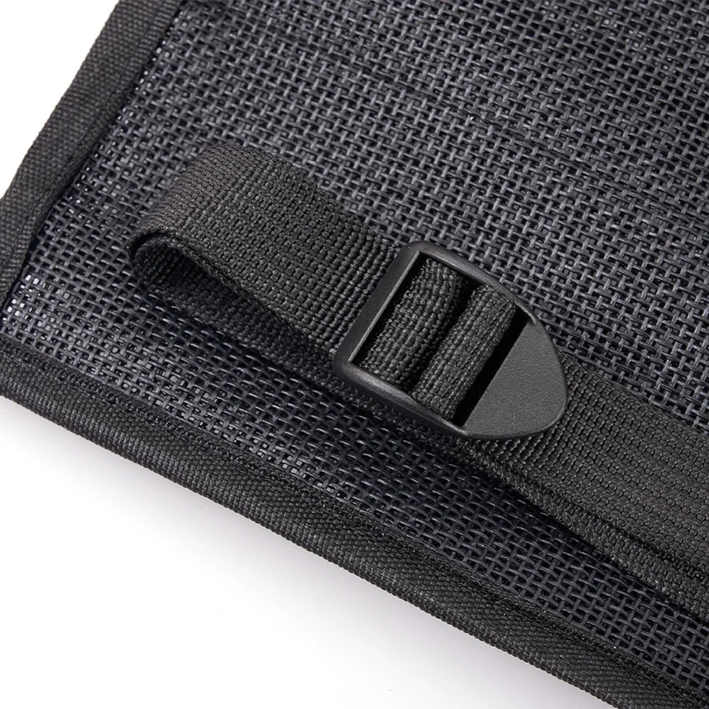 Nylon Mesh Kayak Under Seat Storage Bag Kayak Canoe Tool Organization Pouch Sheet