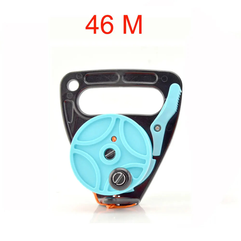 150 272FT Scuba Diving Reel Spool Finger Line Retractable Reels With handle Stopper for Snorkeling Underwater Water Sports Gear