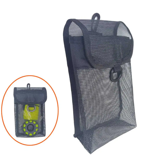 Scuba Diving SMB Carrier Mesh Bag Portable Tech Wreck Diving Surface Marker Buoy Pouch Snorkeling Spool Finger Reel Pocket