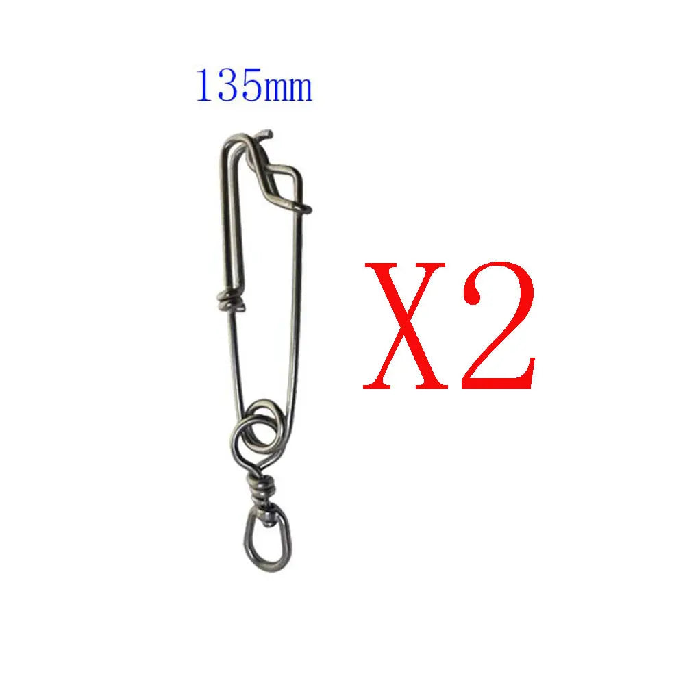 2PCS Stainless Steel Tuna Fishing Clip Snap with B.L Swivel for Spearfishing Long Line Fishing Accessories Fishing Tools