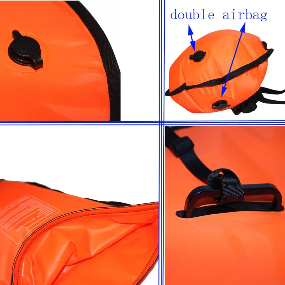 20L Inflatable Open Swimming Buoy Tow Float Dry Bag