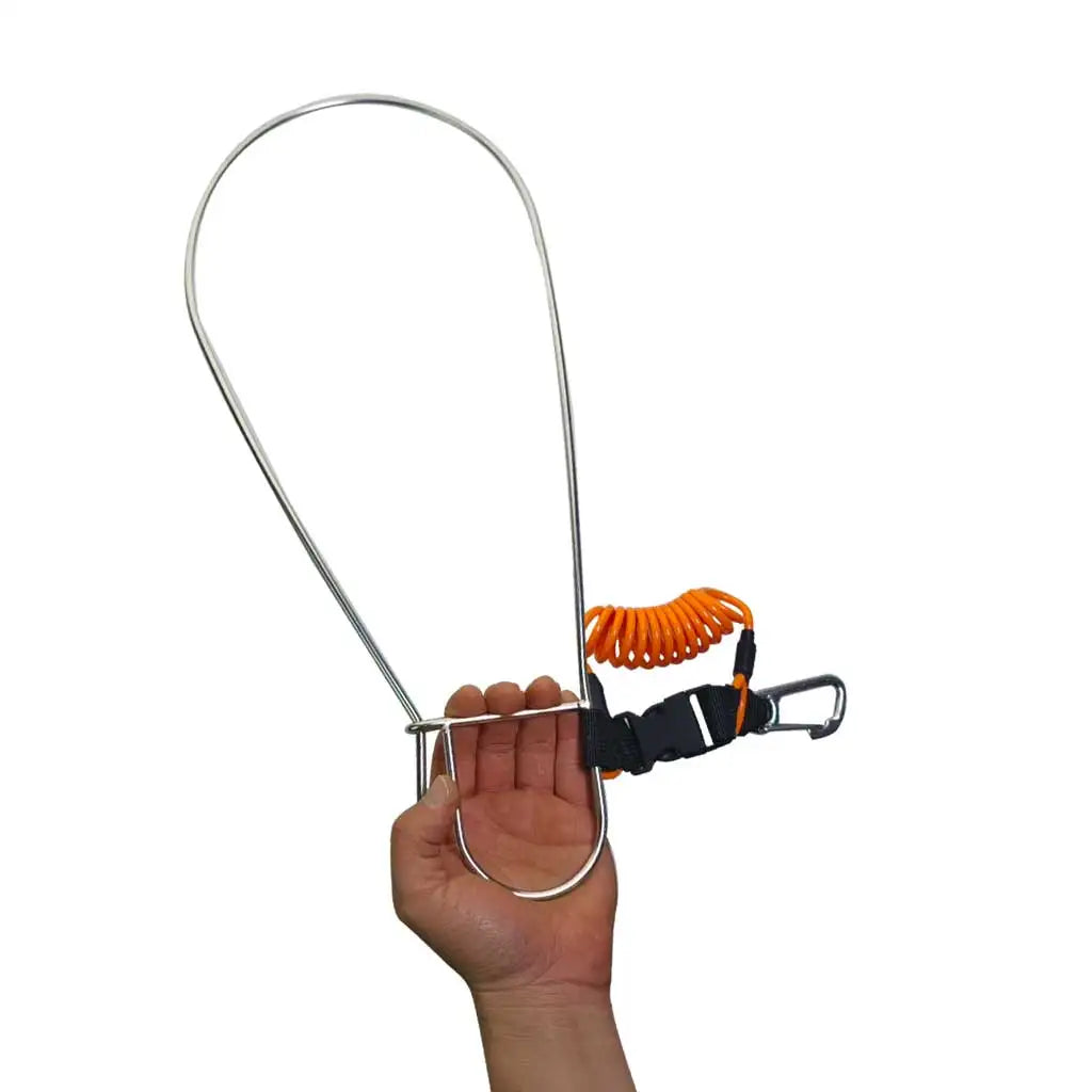 Super Large  Fish Stringer Clip  Steel Core Lanyard Spearfishing Kayak Fishing Scuba Diving Fish Lock Buckle
