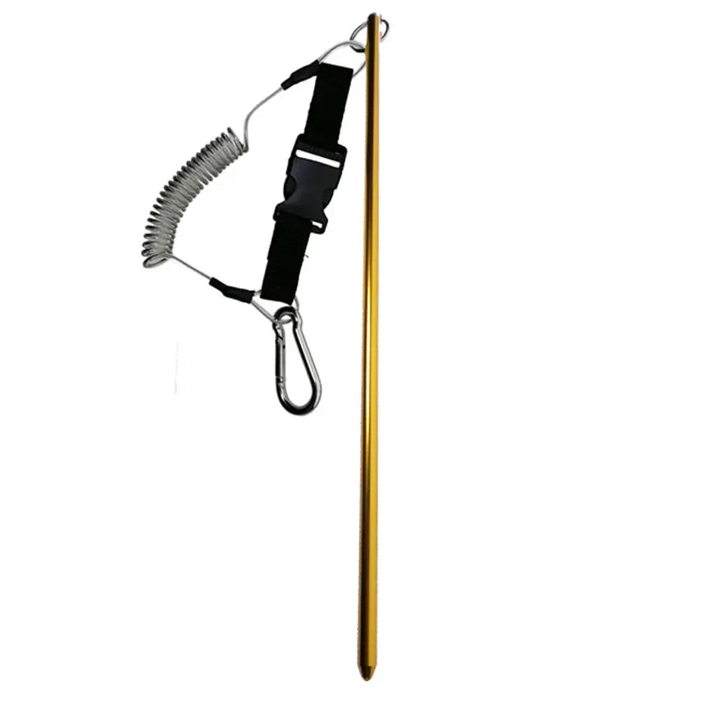 Scuba Diving Pointer Rod Stick Tank Banger Diving Shaker Noise Maker Coil Lanyard Strap with Bolt Snap Clip