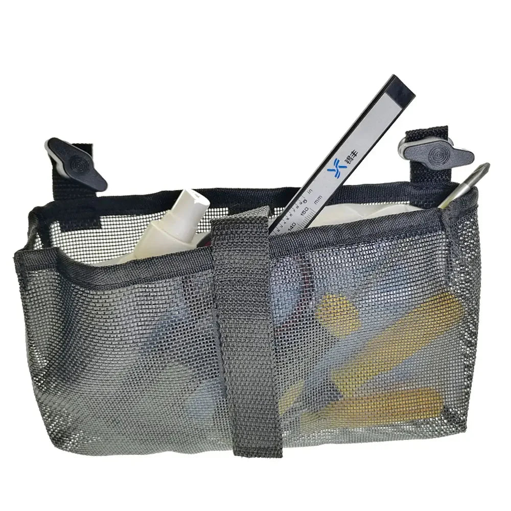 Kayak Canoe Mesh Beverage Beer Pouch Bag With Nuts Screws Fishing Boat Slide Track Mount Tools Storage