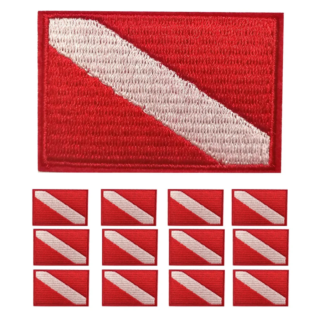 Scuba Diving Flag Patch Backpack Badge