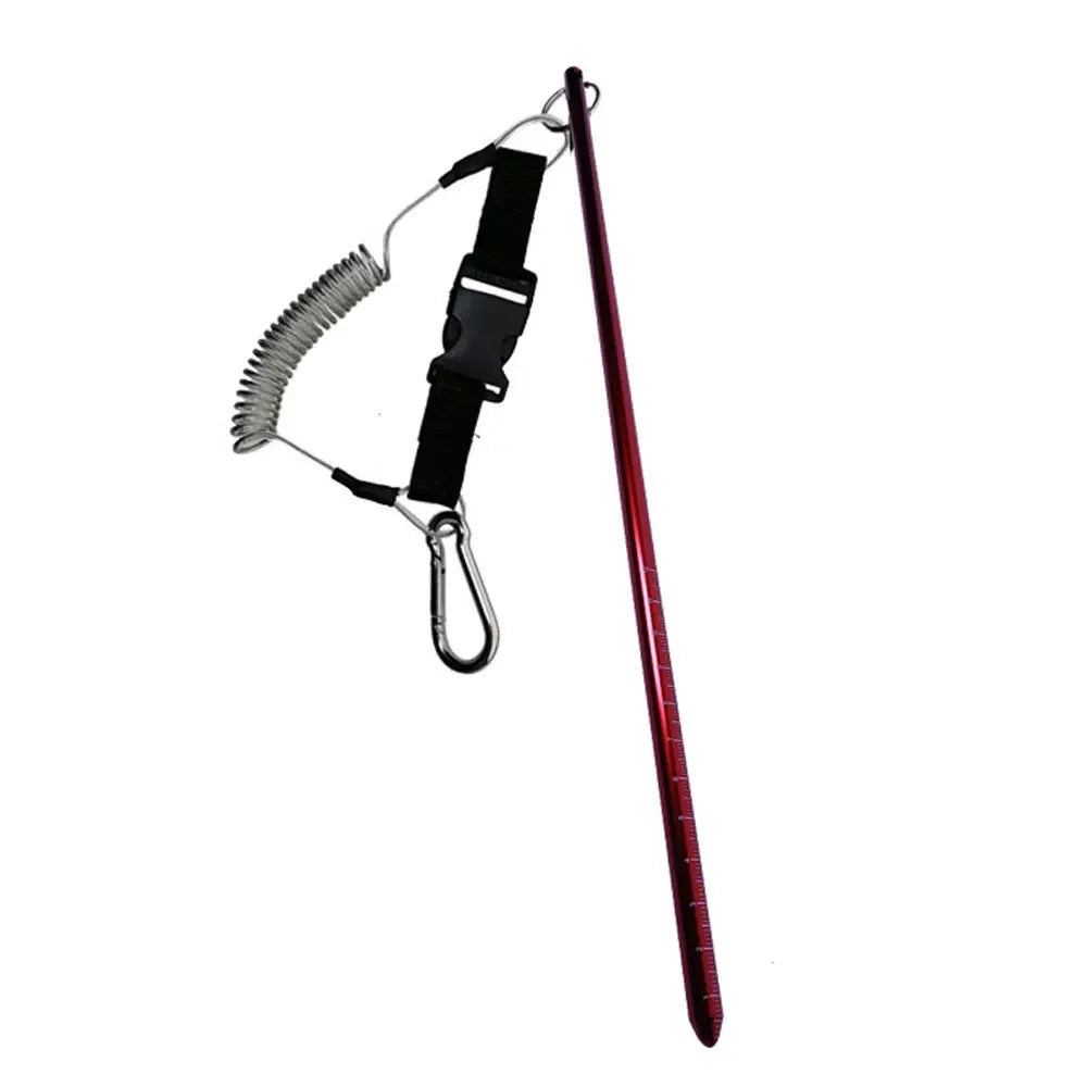 Scuba Diving Pointer Rod Stick Tank Banger Diving Shaker Noise Maker Coil Lanyard Strap with Bolt Snap Clip