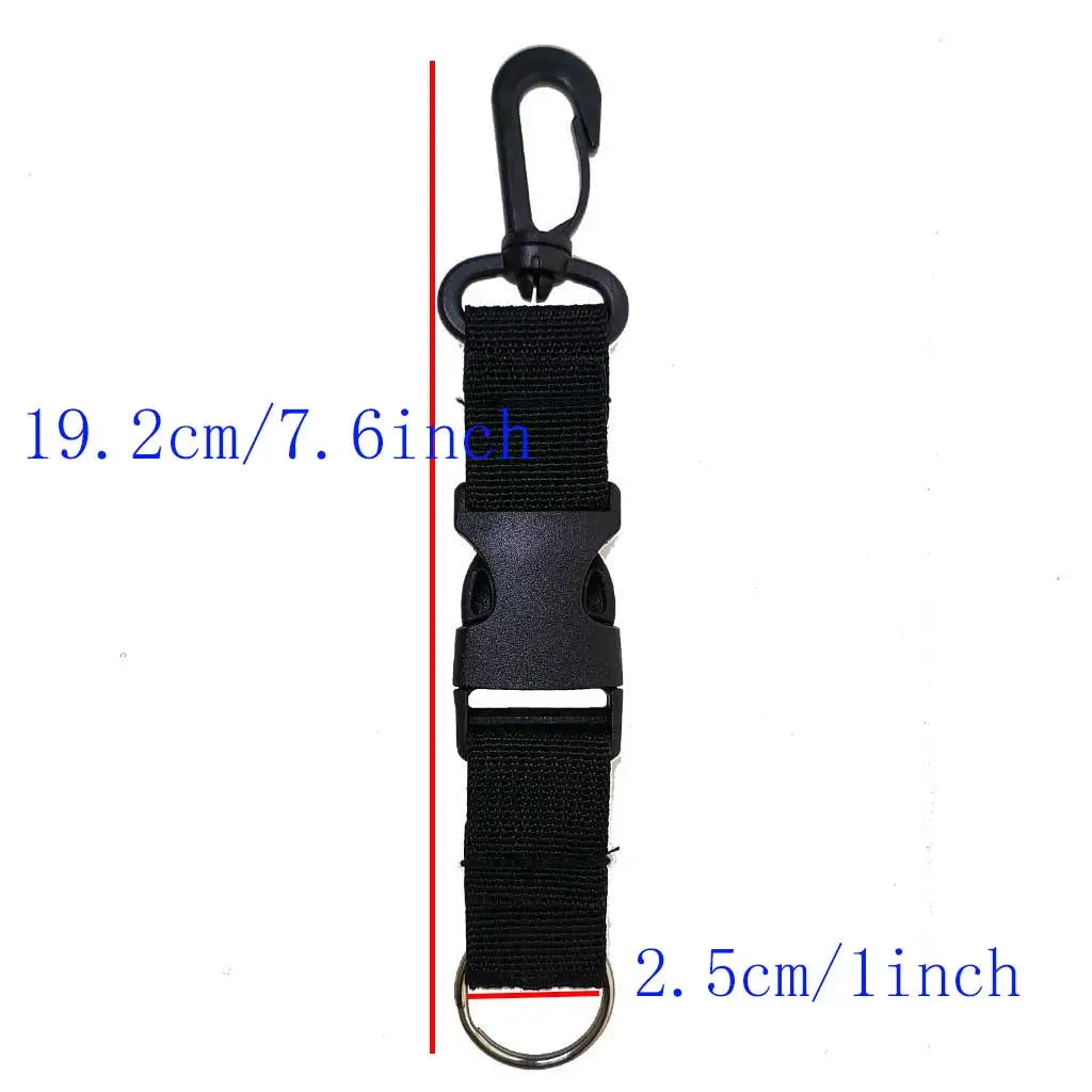 Scuba Diving Quick release Lanyard Clip  Spearfishing Free Diving BCD Webbing Lanyard Holder Strap