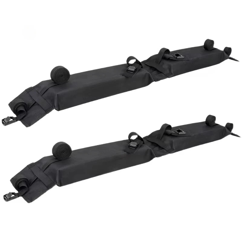 Universal Padded Soft Car Roof Rack Cross Bars Space Saving Protection Luggage Rack For Cars Top Luggage Carrier Rails Load 75kg