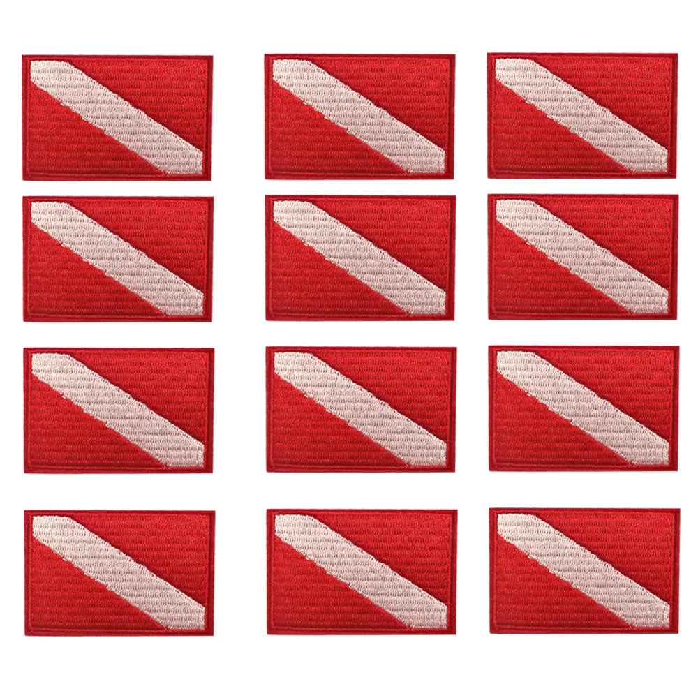 Scuba Diving Flag Patch Backpack Badge