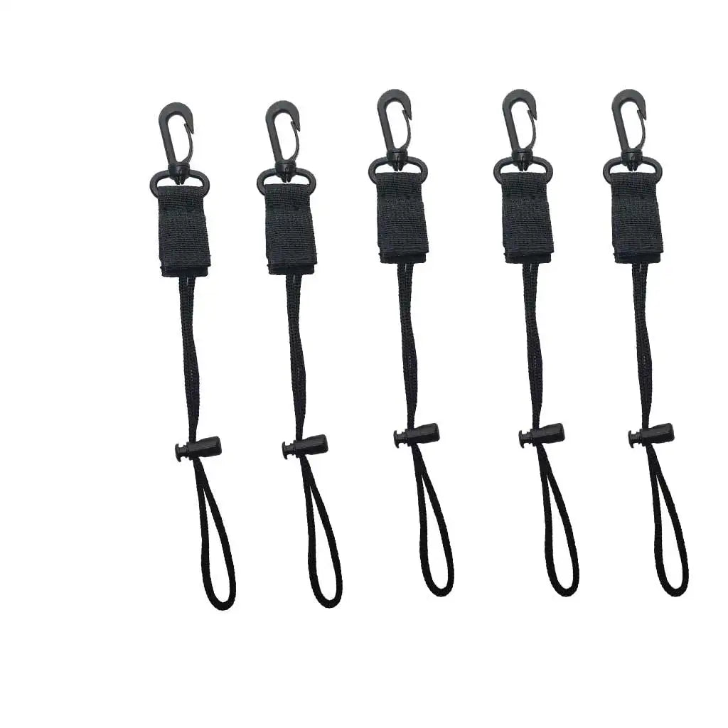 BCD Scuba Gear Clips Lanyard for Diving-Quick Release Equipment Breakaway ID Lanyard Keyring Compass Flashlight Holder Console