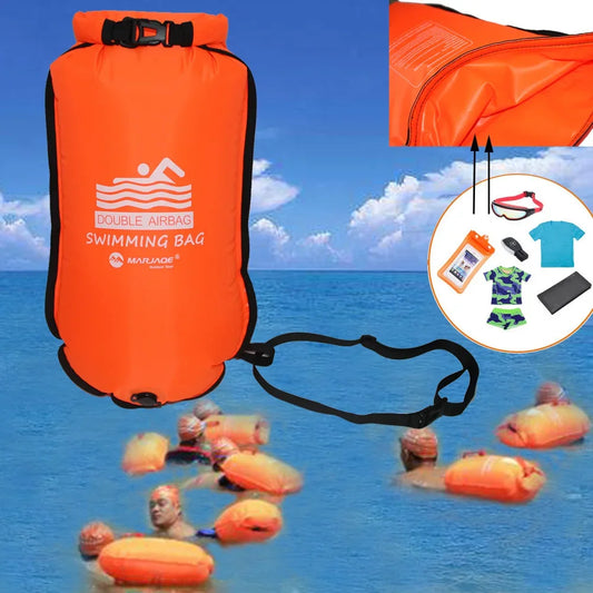 20L Inflatable Open Swimming Buoy Tow Float Dry Bag