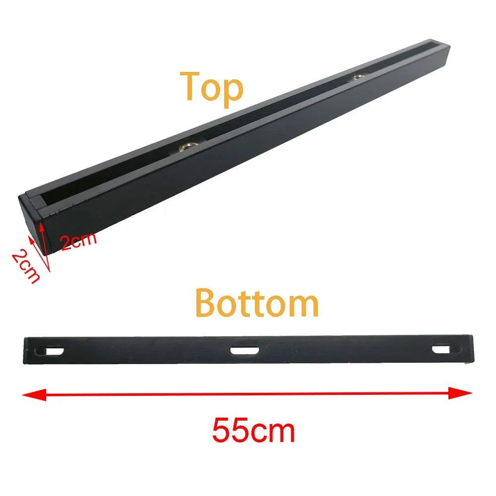 30cm 55cm Kayak Boat Aluminum Alloy Slide Track Rail Canoe Bracket Mount Anchor Deck Cleat Fitting Trolley Rail