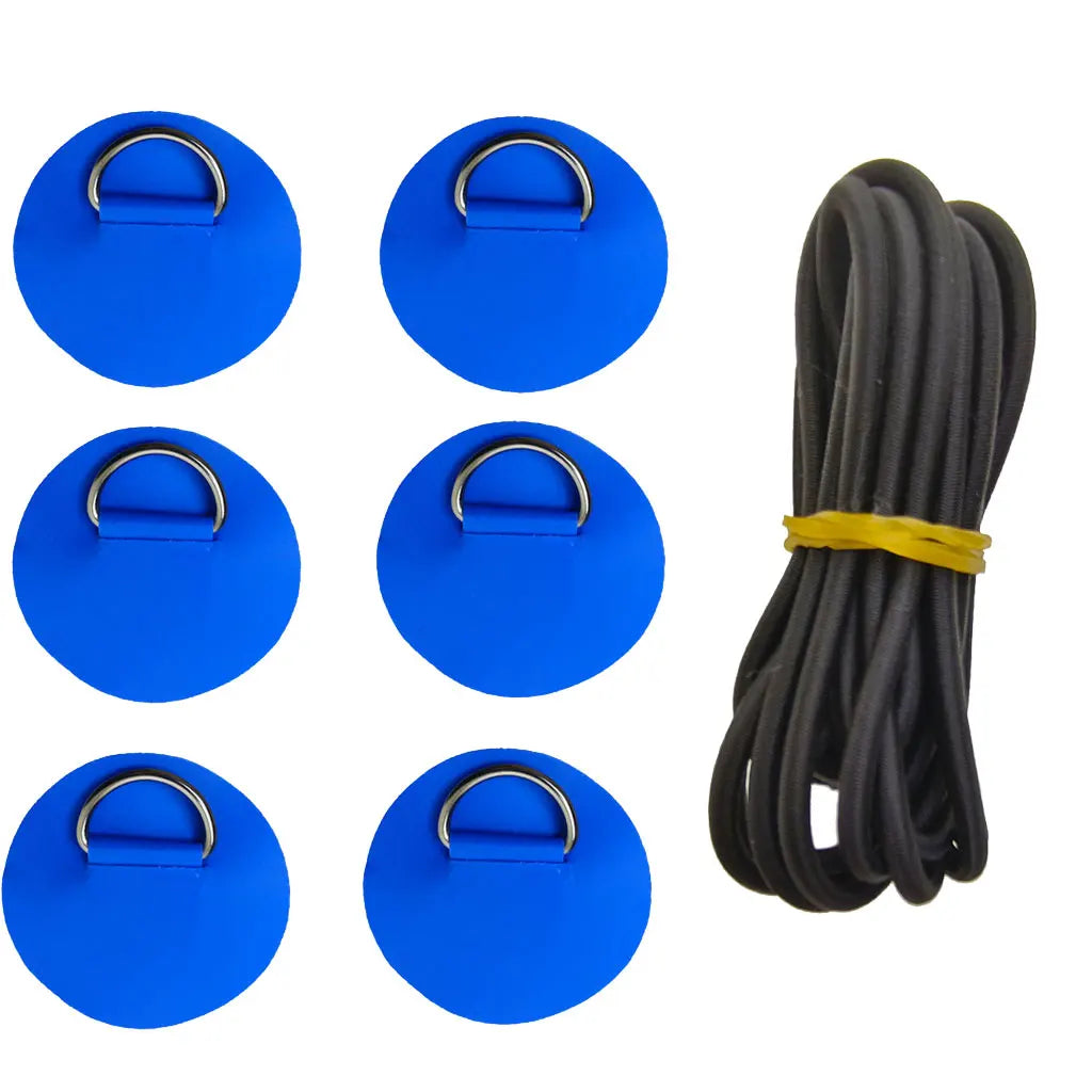 6.5CM D-Ring Patch for Inflatable Boat Kayak Dinghy SUP D-Ring PVC Patch Stand-Up Paddleboard Canoe Rafting Rope Ring Patch