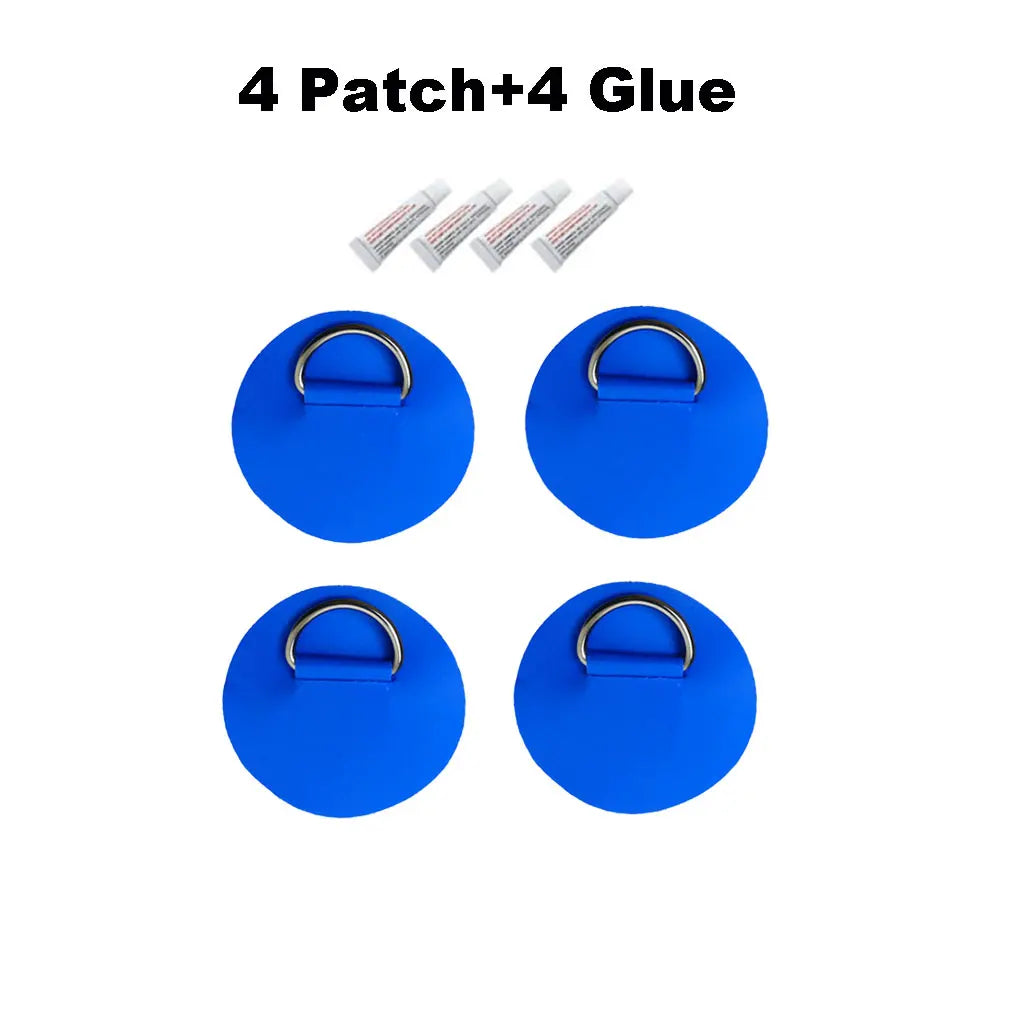 6.5CM D-Ring Patch for Inflatable Boat Kayak Dinghy SUP D-Ring PVC Patch Stand-Up Paddleboard Canoe Rafting Rope Ring Patch
