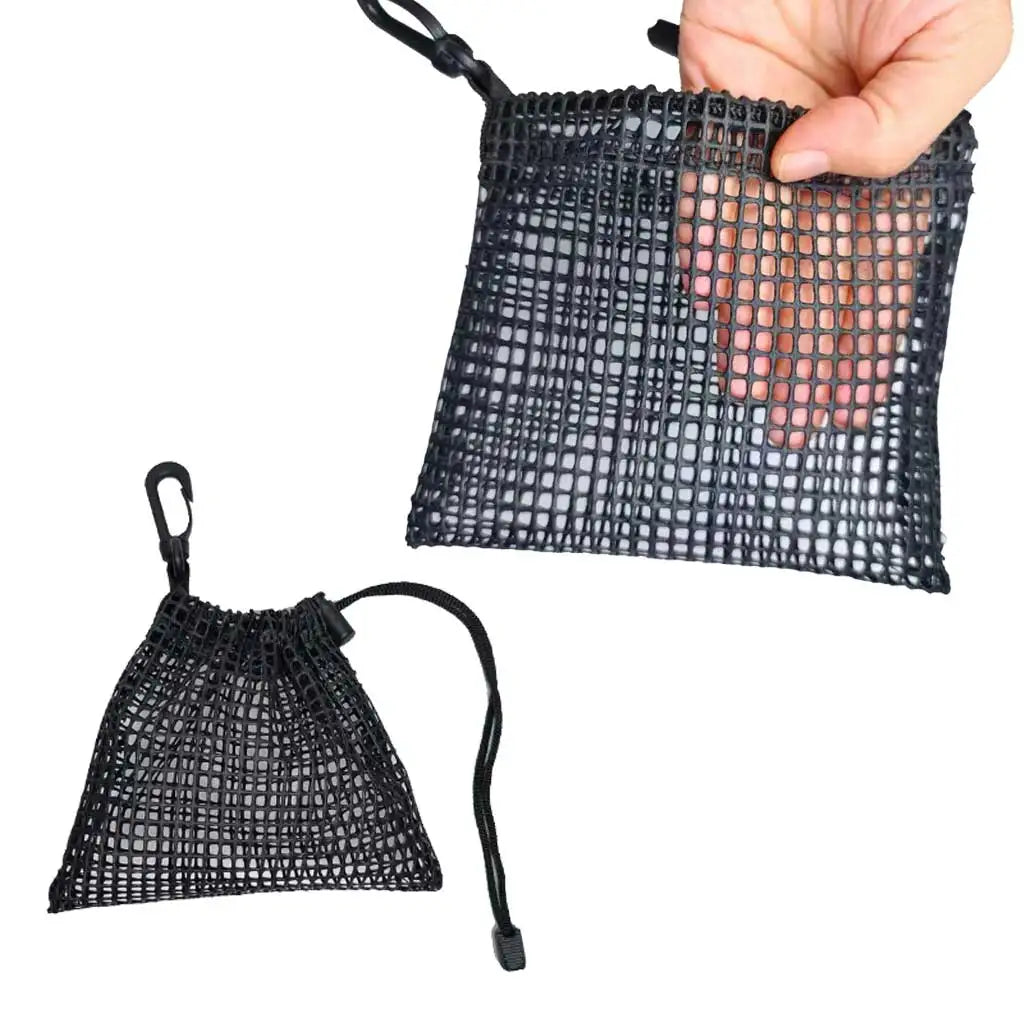 Scuba Diving Finger Spool Reel Mesh Storage Pocket Carry Pouch Diving Small Gear Storage Carry Clip Bag
