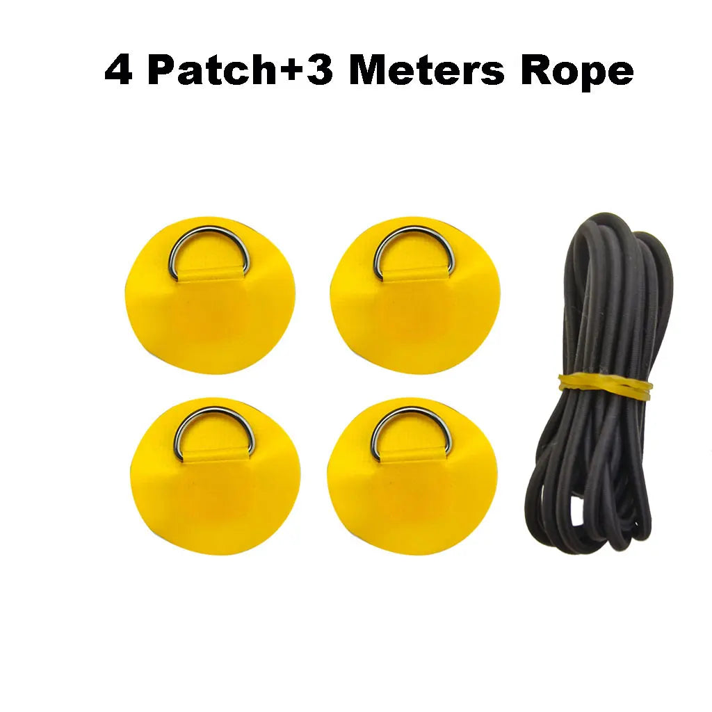 6.5CM D-Ring Patch for Inflatable Boat Kayak Dinghy SUP D-Ring PVC Patch Stand-Up Paddleboard Canoe Rafting Rope Ring Patch