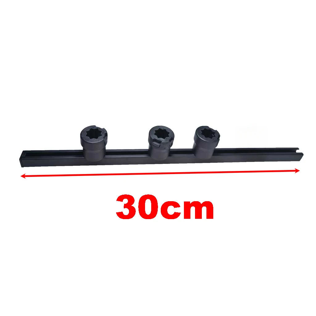 Aluminum Kayak Slide Track Rails Bracket Fishing Rod Holder Rack Tackle Kit Fish Finders GPS Mounting Platform
