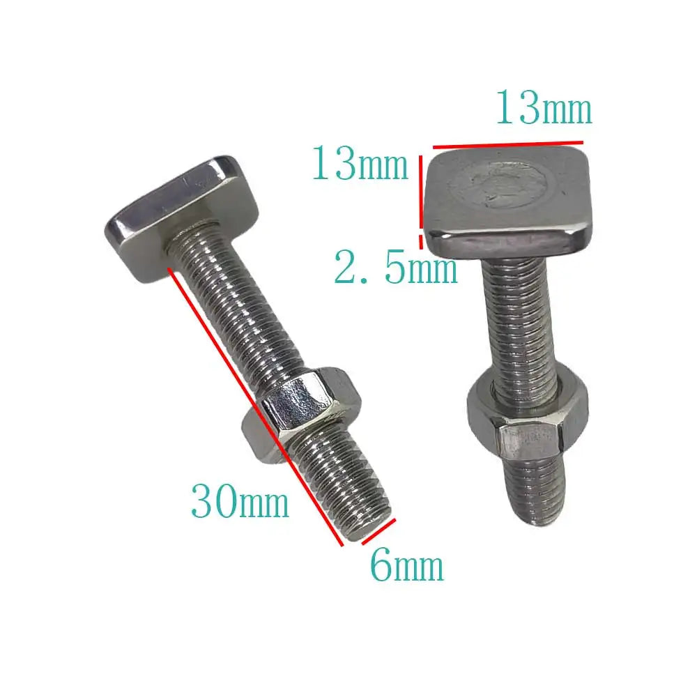 Kayak Rail Sliding T-Nut Threads M6 Track Mounting T-Slot Bolt Easy to Install Hammer Head