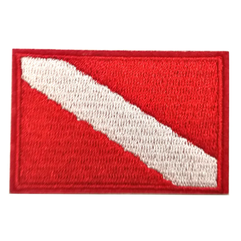 Scuba Diving Flag Patch Backpack Badge
