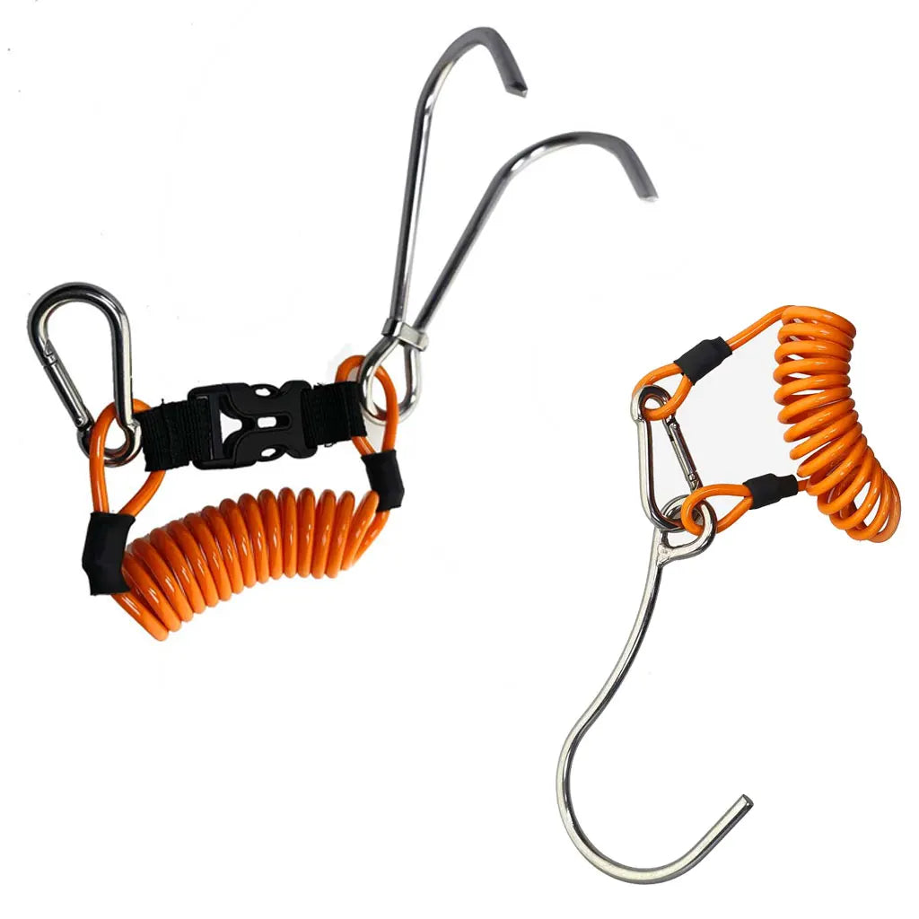 316 Stainless Steel Scuba Diving Tech Cave Double Single Reef Hook Diving Strong Currency Drift Hook Diver Safety Gear