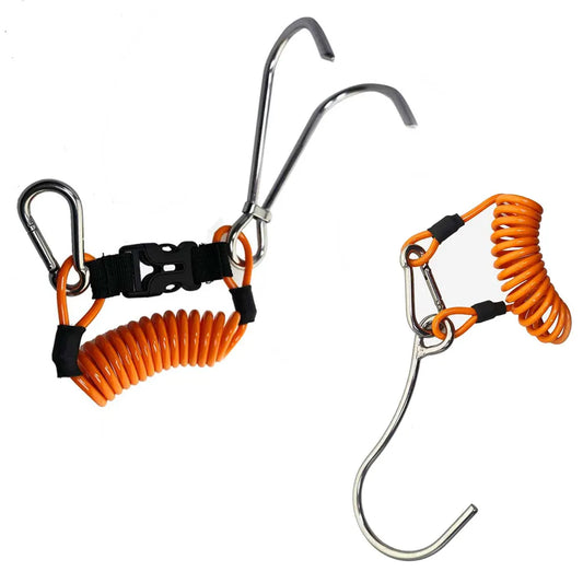 316 Stainless Steel Scuba Diving Tech Cave Double Single Reef Hook Diving Strong Currency Drift Hook Diver Safety Gear