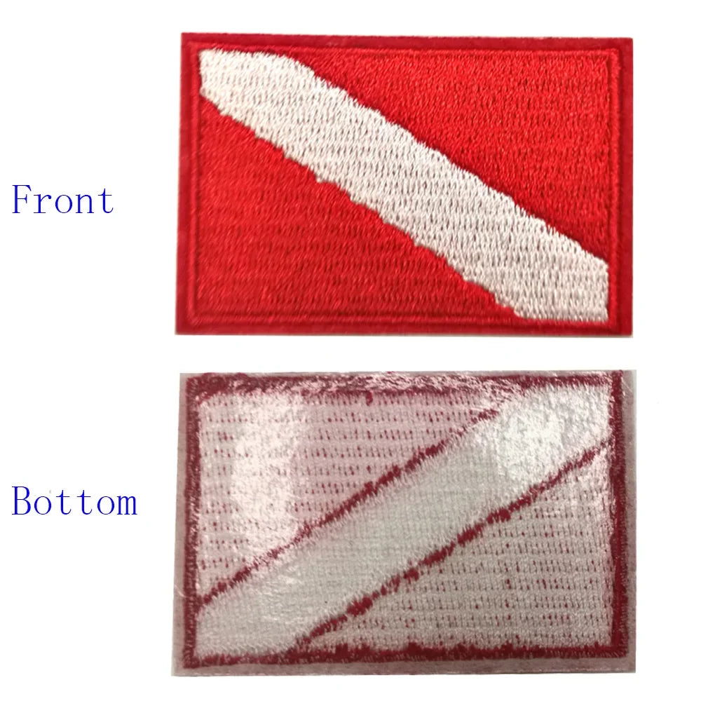 Scuba Diving Flag Patch Backpack Badge