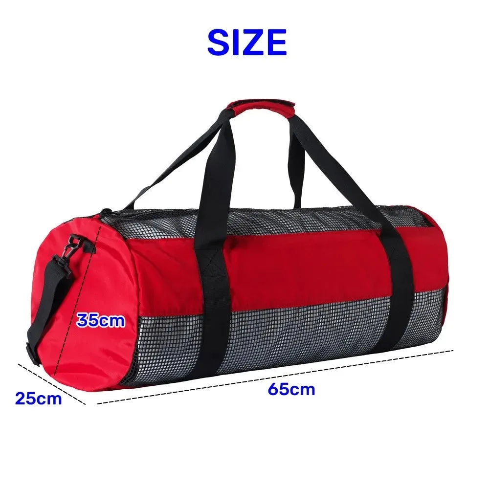 Heavy Duty Large Mesh Scuba Diving Gear Bag for Snorkel Swim Gym Fitness Hiking Travel Surfing Water Skiing Carry Holdall Tool