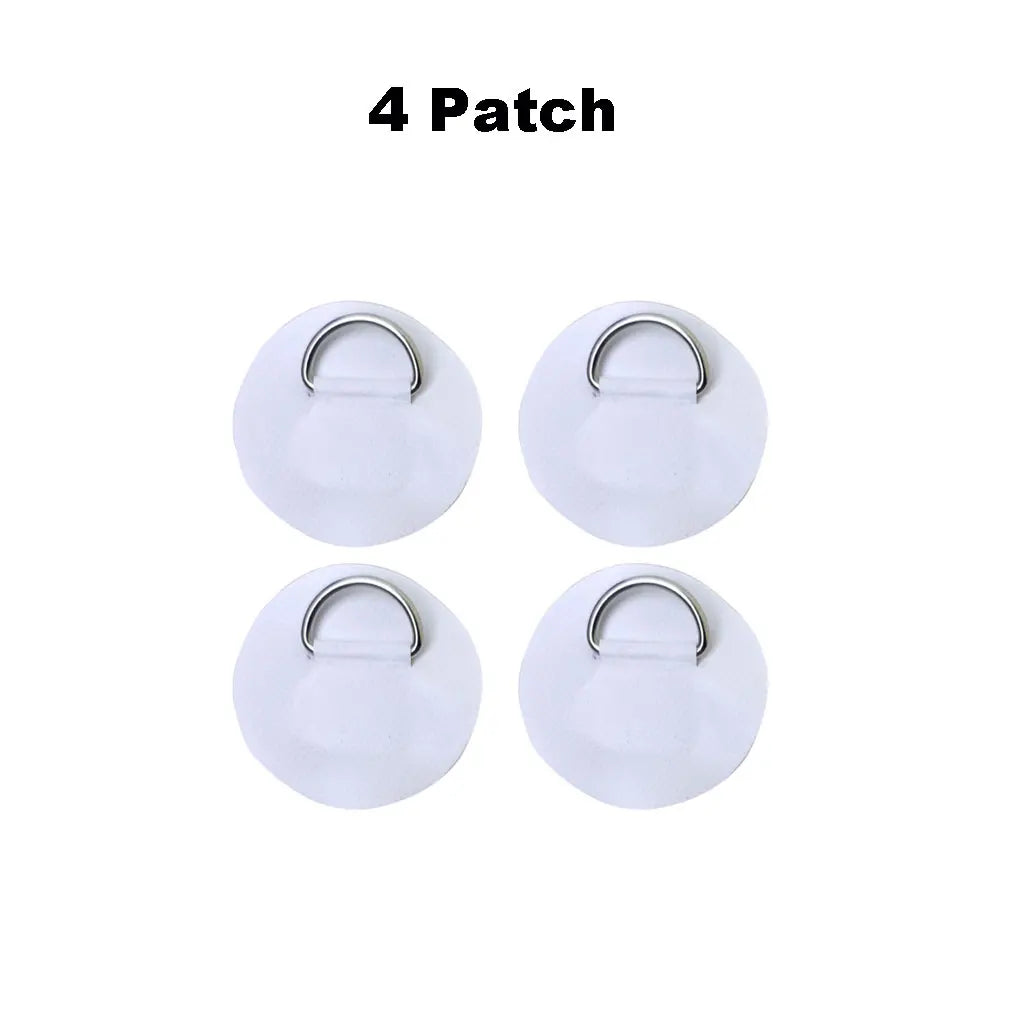 6.5CM D-Ring Patch for Inflatable Boat Kayak Dinghy SUP D-Ring PVC Patch Stand-Up Paddleboard Canoe Rafting Rope Ring Patch