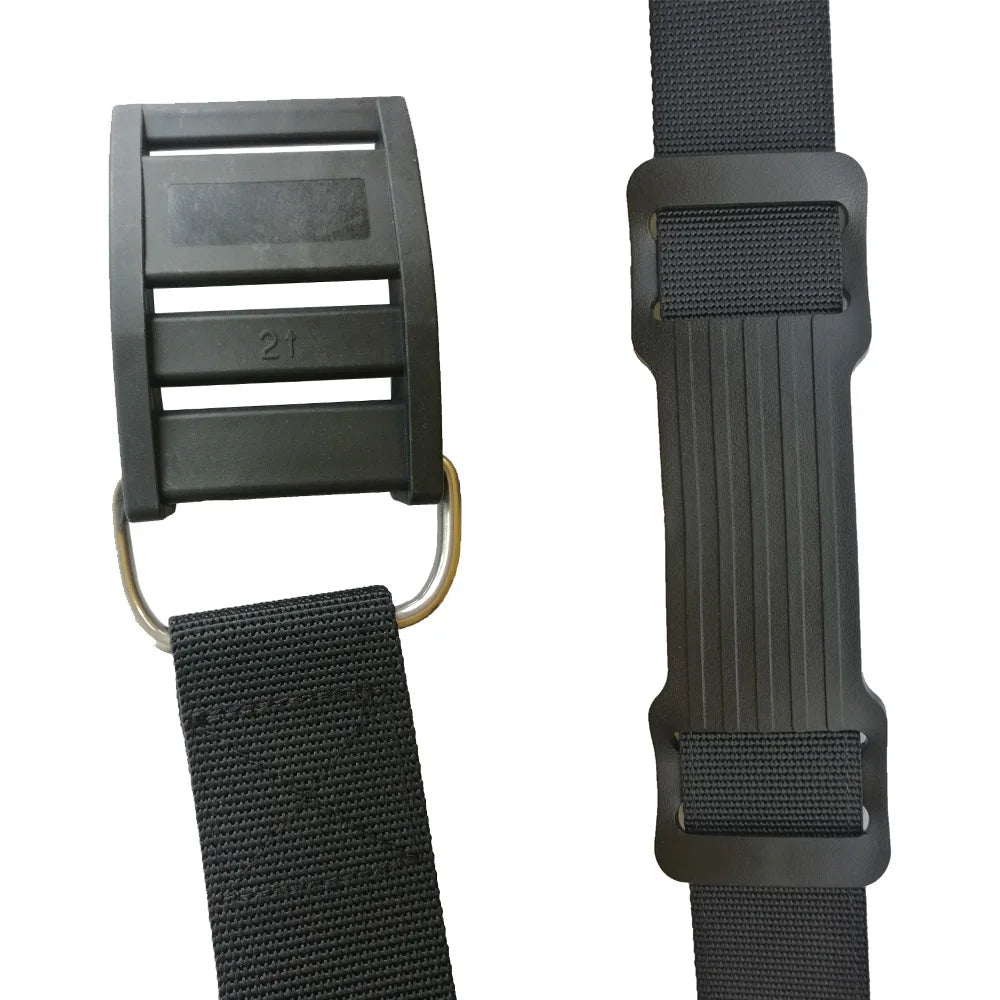 Scuba Diving BCD Tank Strap Tank Band with Plastic Cam Buckle Diver Attachment Backplate Holder Adapter
