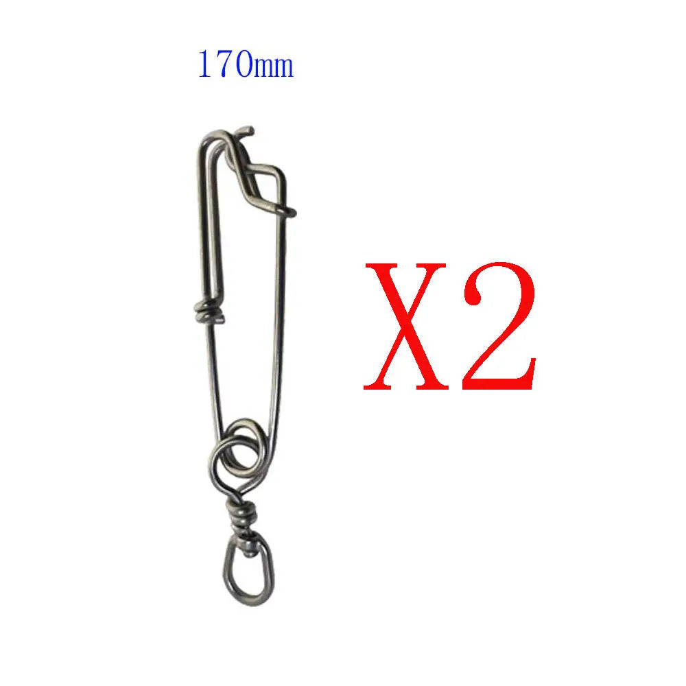 2PCS Stainless Steel Tuna Fishing Clip Snap with B.L Swivel for Spearfishing Long Line Fishing Accessories Fishing Tools