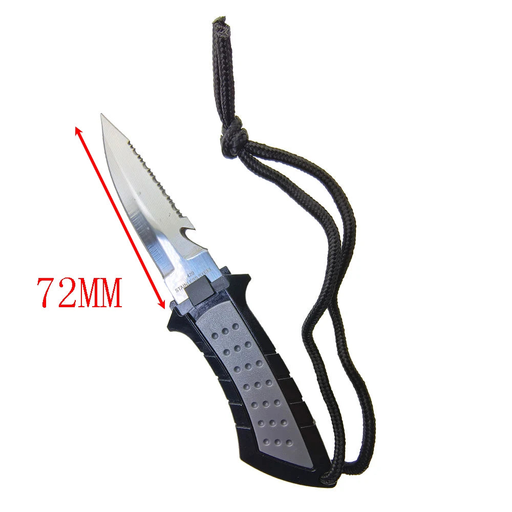 420 Stainless Steel Scuba Diving Boating Low Volume Stainless Steel Blunt Tip BCD Knife BC Point Knife