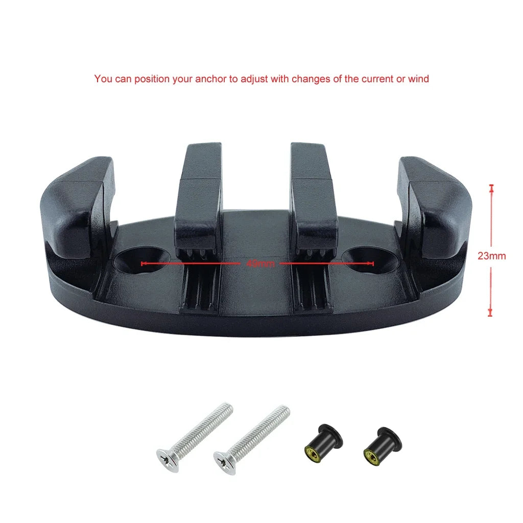 Marine Nylon Plastic Marine Zig Zag Anchor Trolley Cleat Rope Device Kayaks Canoes Boat Decks Replacement Rowing Accessories