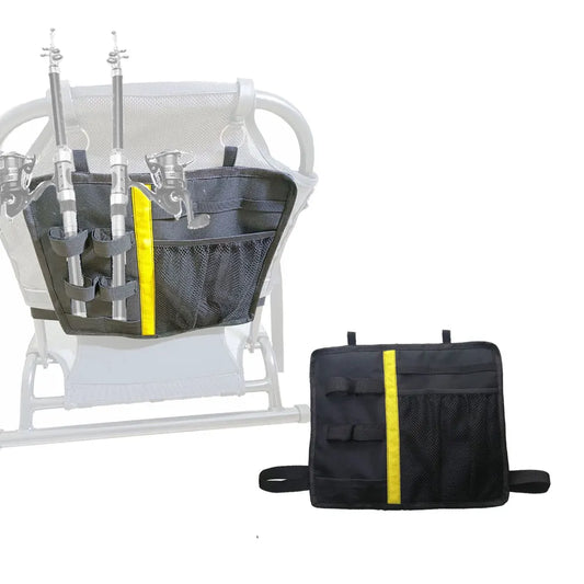 Convinient Kayak Chair Tools Storage Bag with Fishing Rod Holders Kayak Canoe Dinghy Accessories Storage Bag for Seat